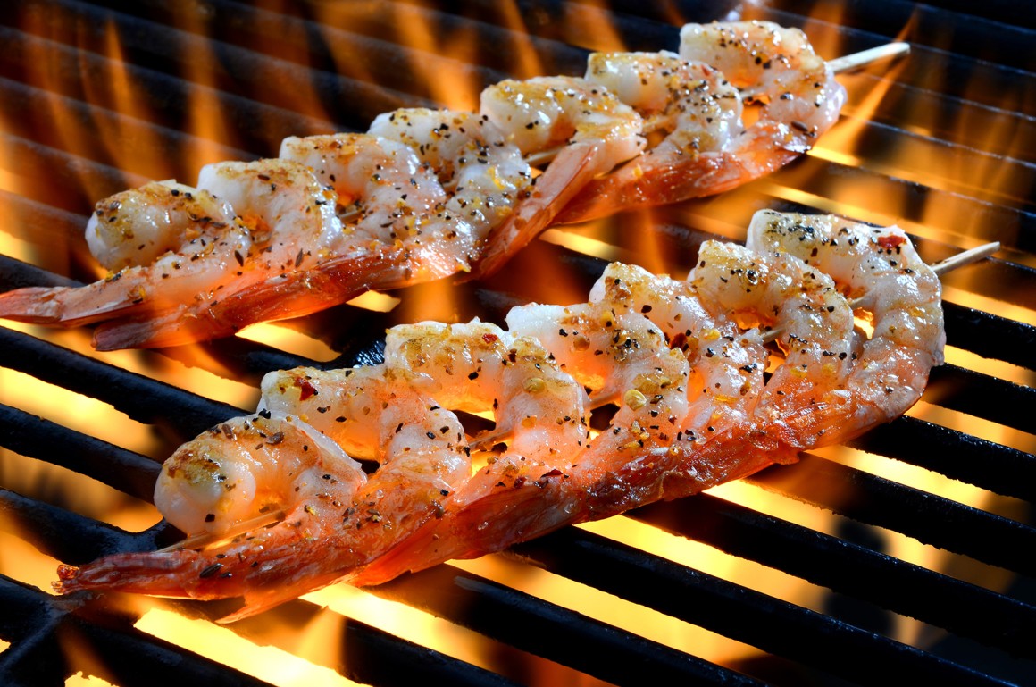 Shrimps-Spieße vom Grill
