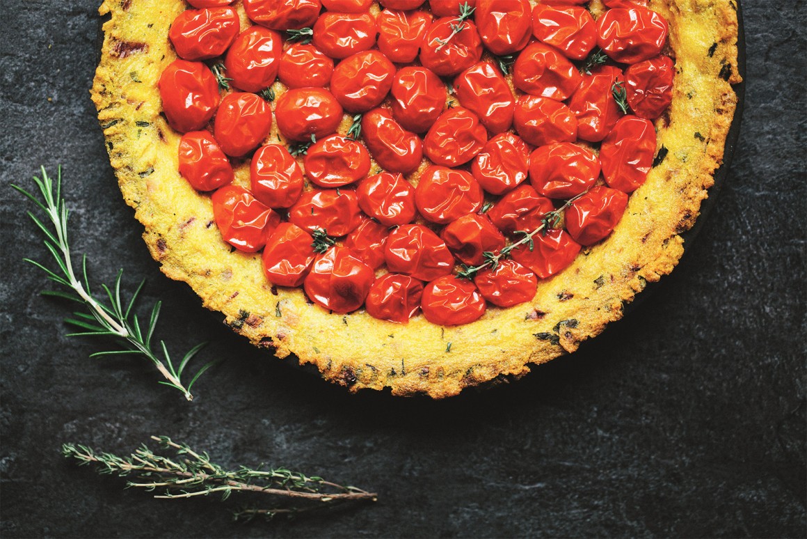 Polenta-Tomaten-Kuchen