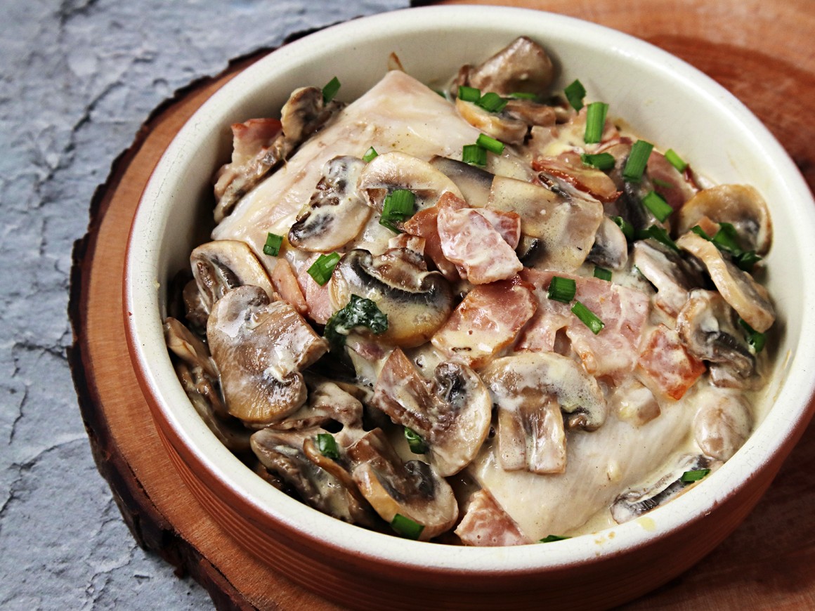 Schellfisch mit Champignonsauce - Rezept