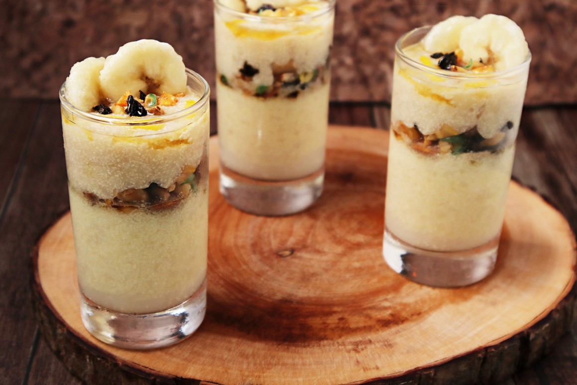 Buttermilch-Bananen-Quark im Glas - Rezept