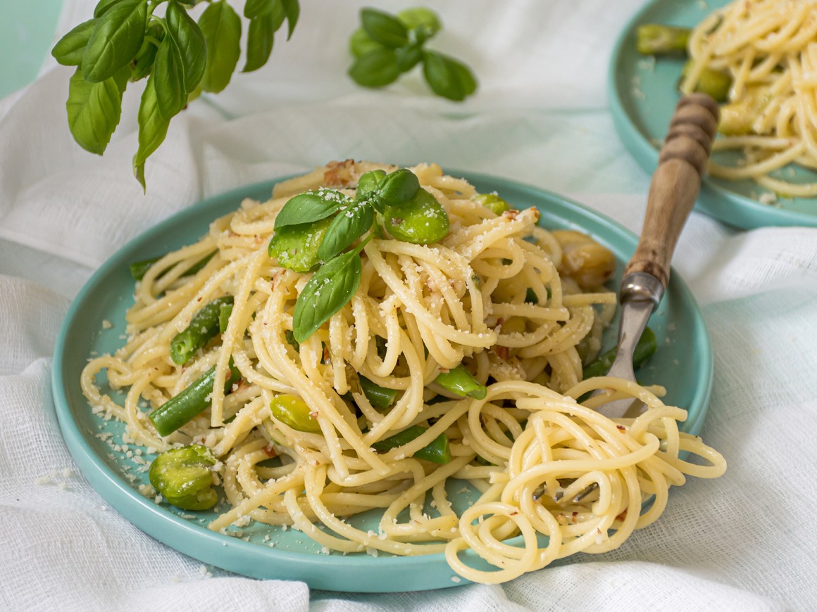 Bohnenspaghetti