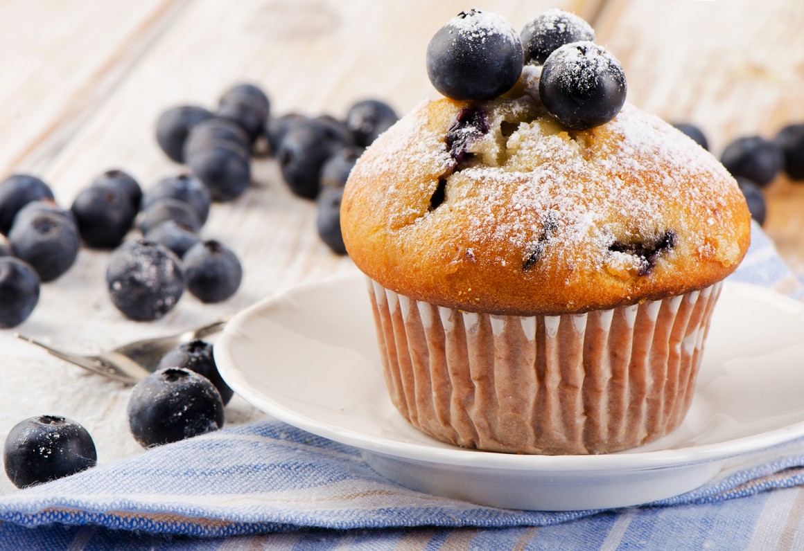 Saftige Blaubeermuffins