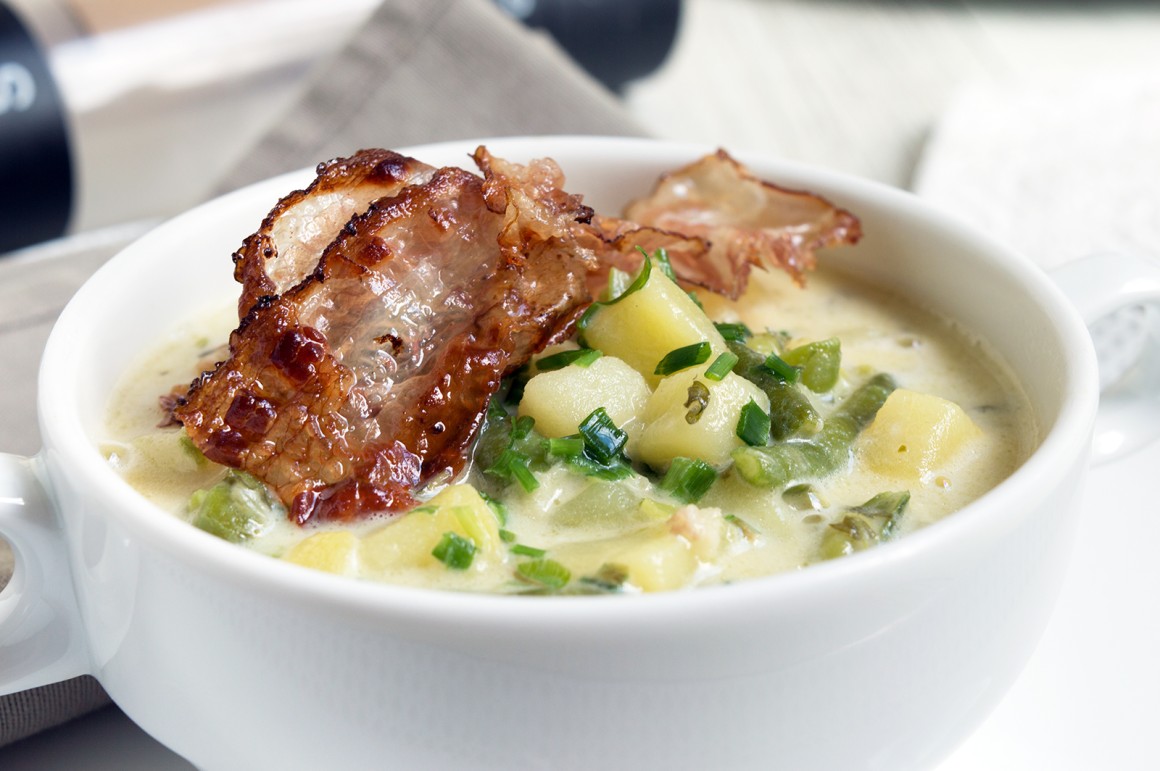 Bohneneintopf mit Speck