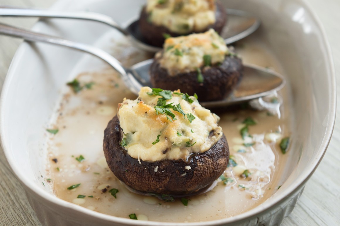 Überbackene Champignons