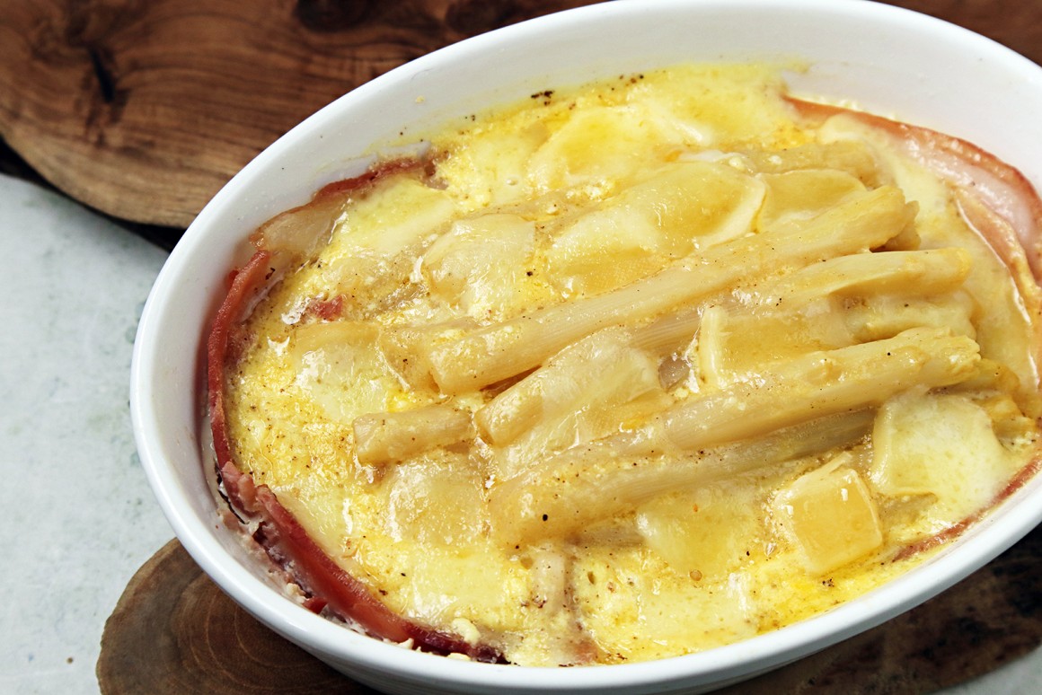 Spargel-Schinken-Gratin - Rezept