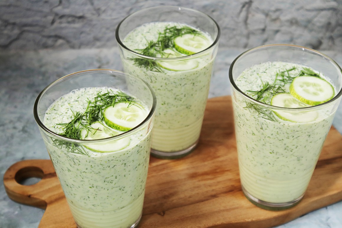 Grüner Gurken Drink