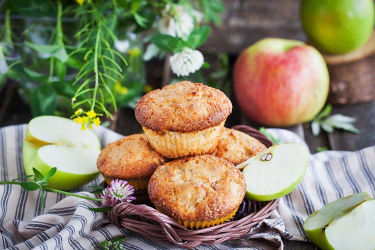 Muffins mit Apfelmus