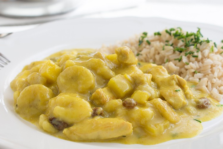 Currygeschnetzeltes mit Obst