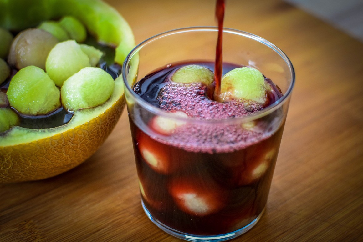 Melone mit Portwein