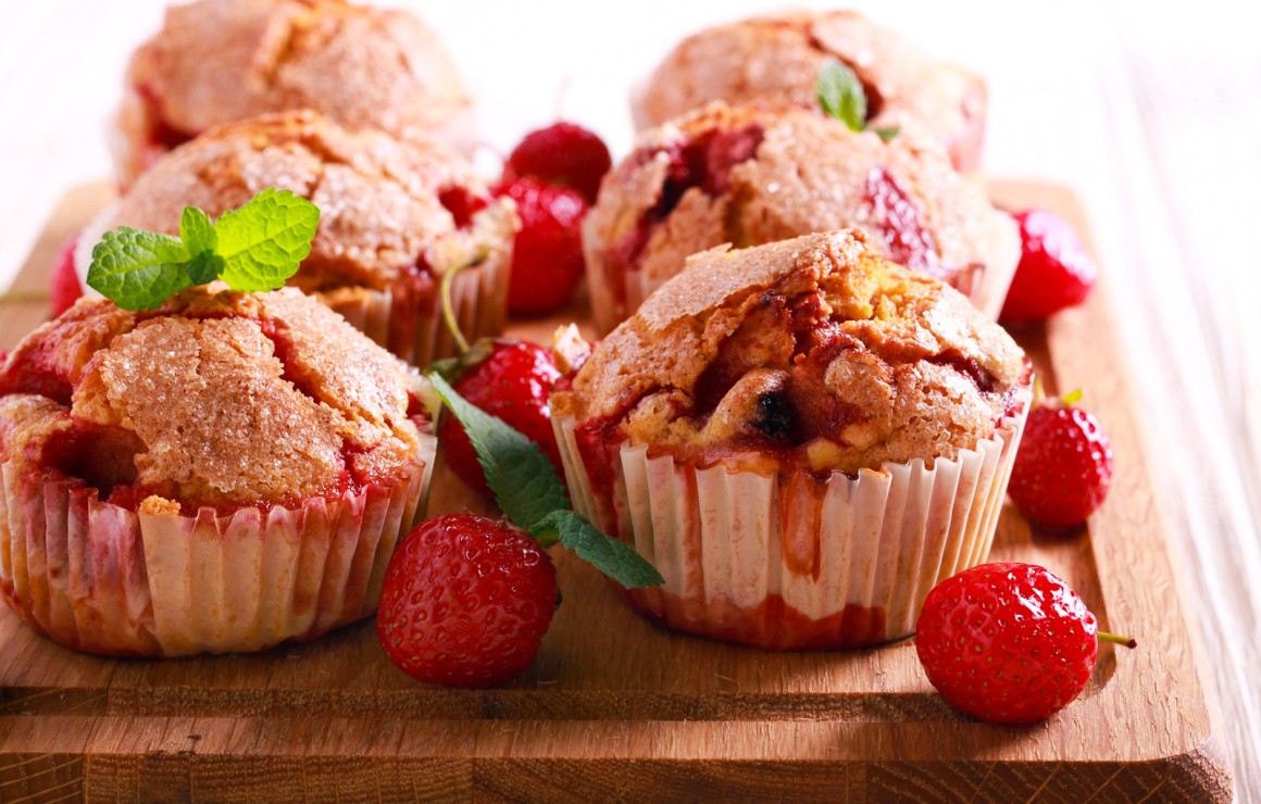 Erdbeermuffins mit Öl