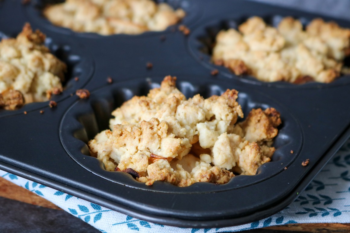 Apfel-Marzipan-Crumble