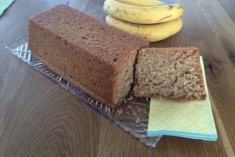 Haferflockenkuchen mit Bananen