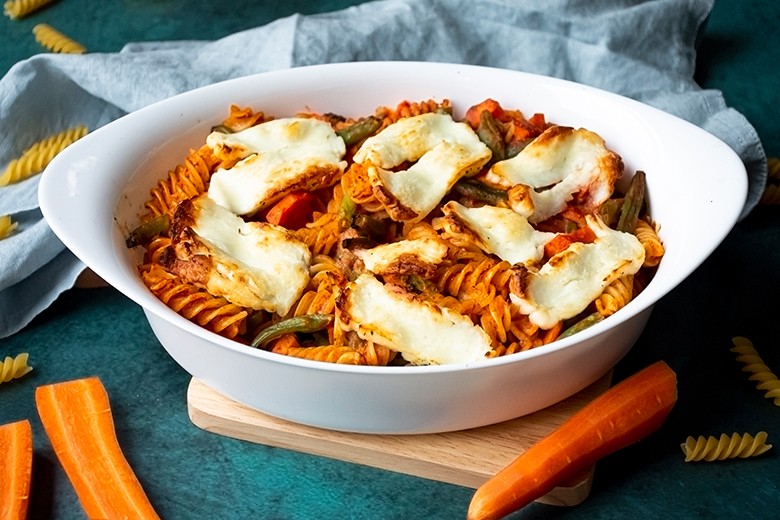 Nudelauflauf mit Halloumi