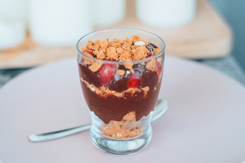 Nutelladessert mit Kirschen