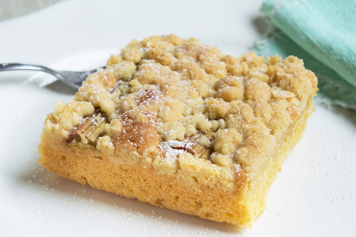 Rhabarber Streuselkuchen