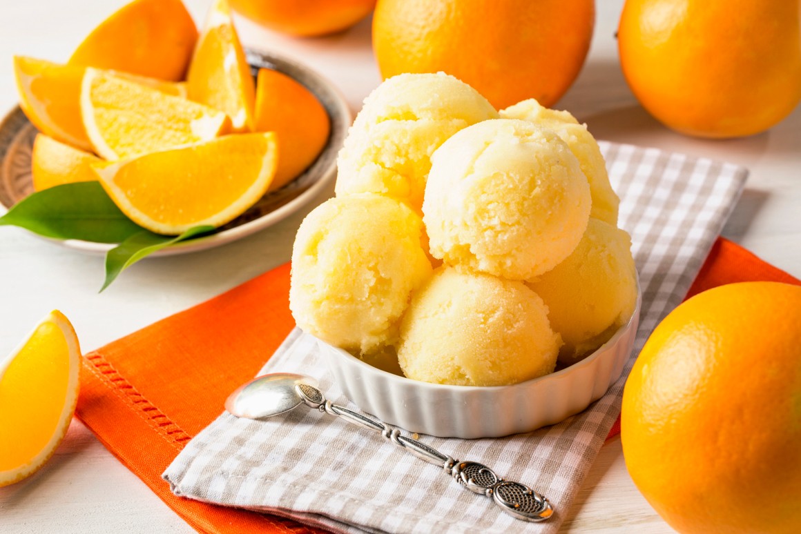 Orangensorbet