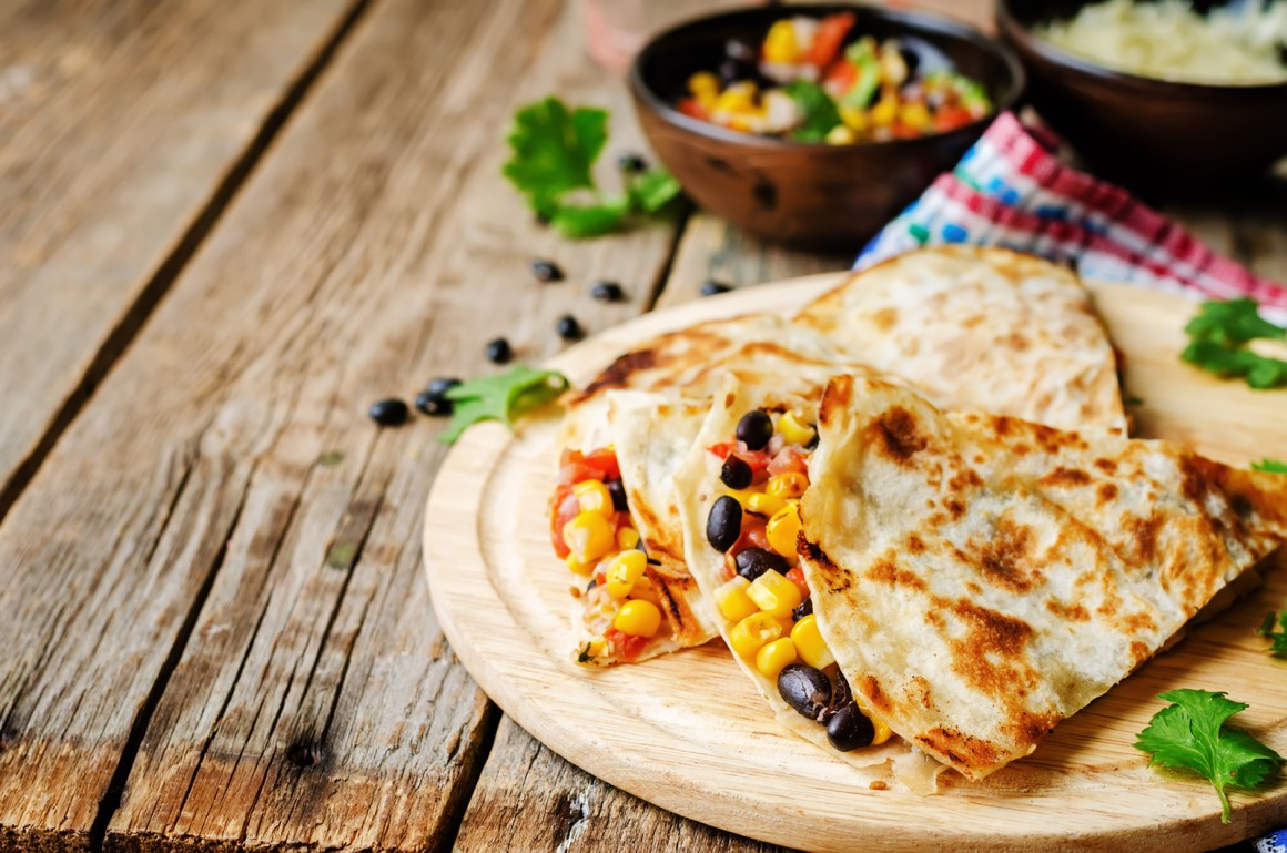 Quesadillas mit schwarzen Bohnen und Mais - Rezept