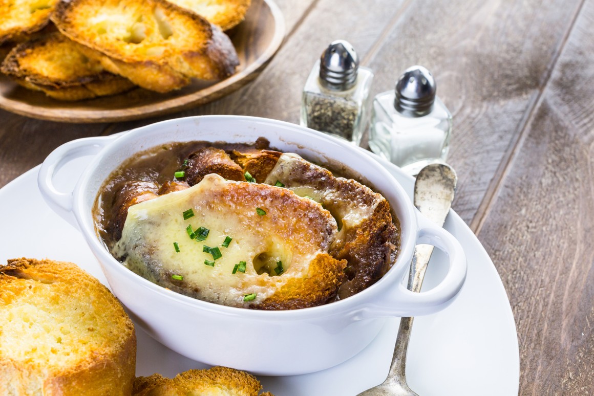 Echte französische Zwiebelsuppe