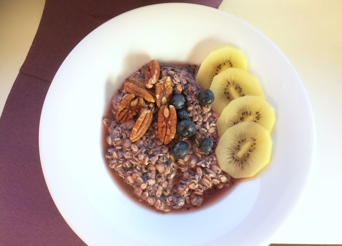 Overnight Oats mit Blaubeeren