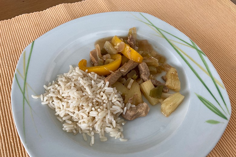 Schweinefleisch süß-sauer