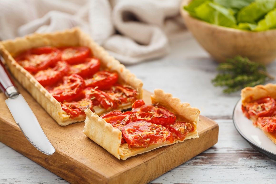 Tomatenquiche mit Senf - Rezept