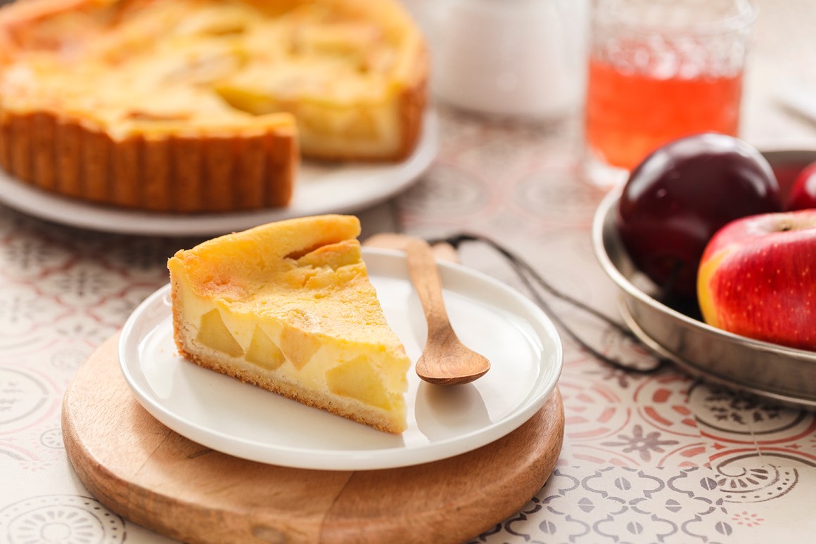 Apfelkuchen mit Schmand-Füllung