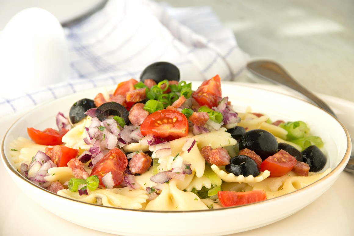 Herzhafter Nudelsalat