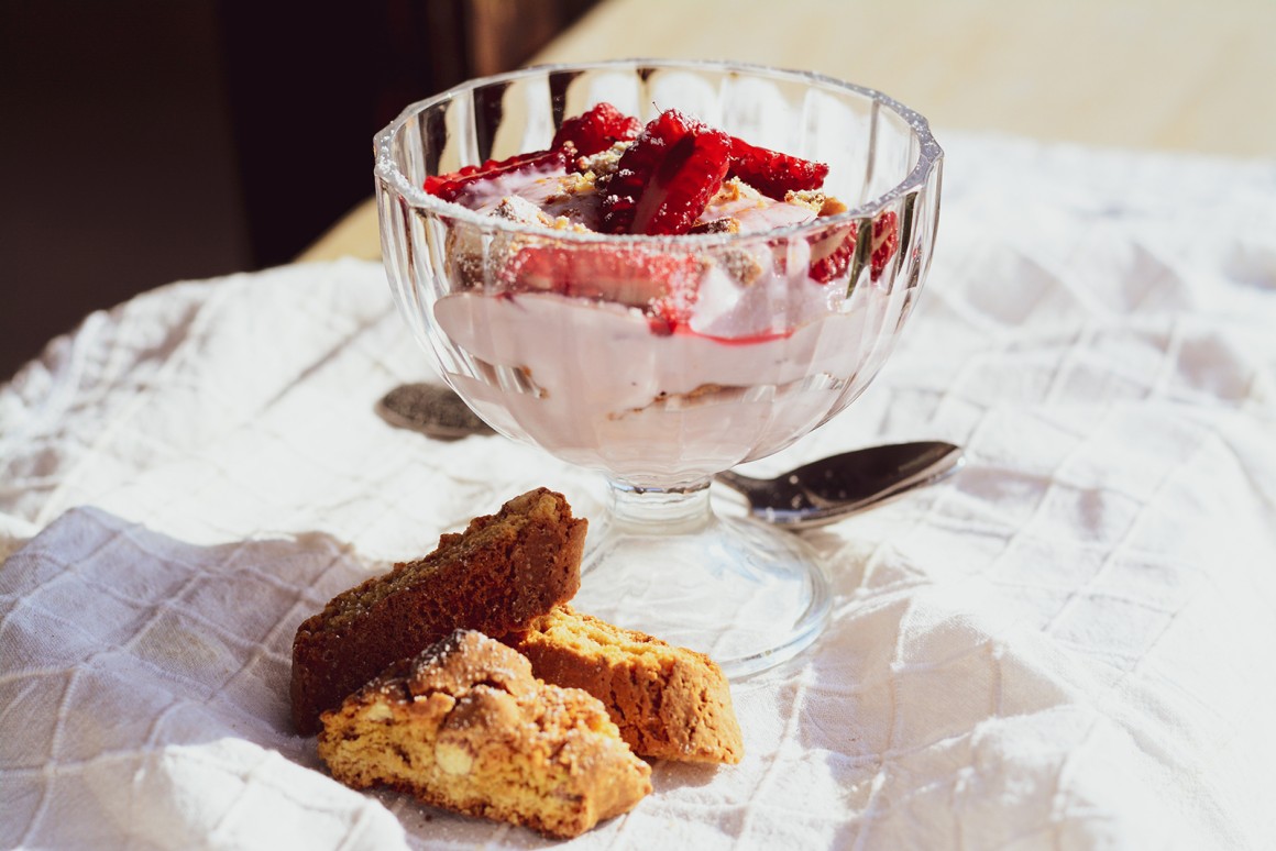 Mascarpone auf Cantuccini