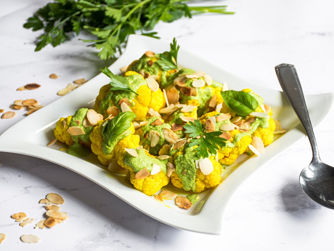 Blumenkohl mit Cashew-Sauce