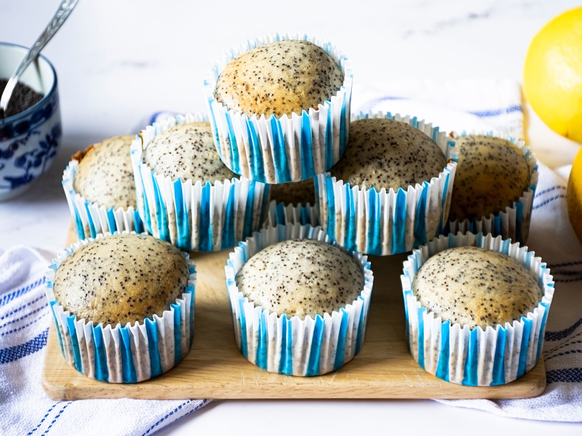 Vegane Zitronen-Mohnmuffins