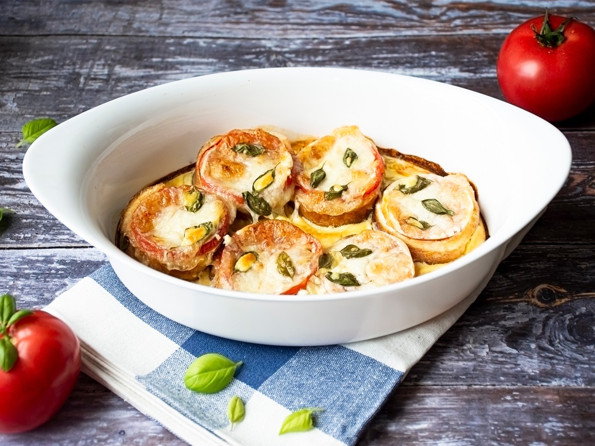 Tomaten-Brot-Auflauf