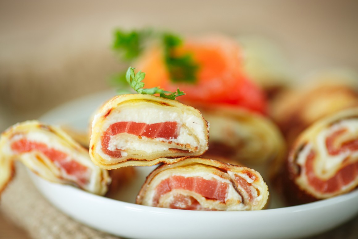 Crêpes mit Lachs
