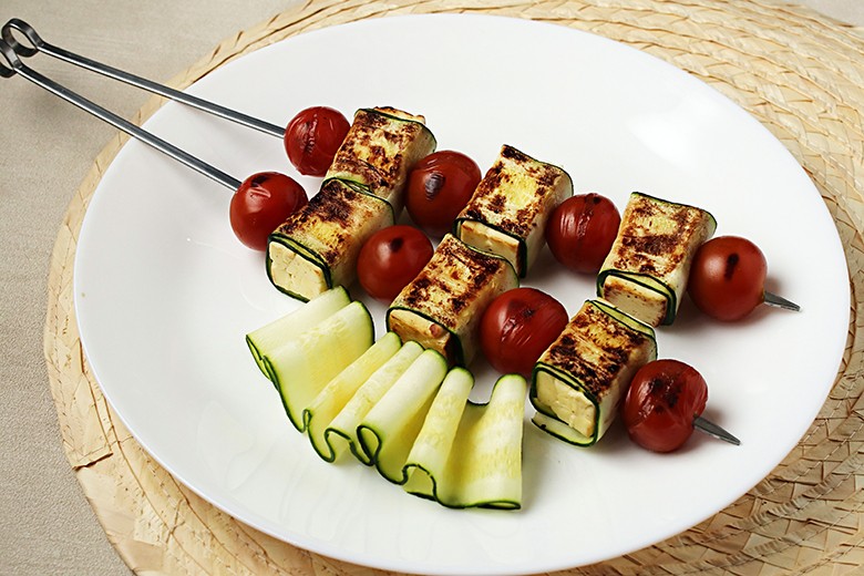Vegetarische Grillspieße