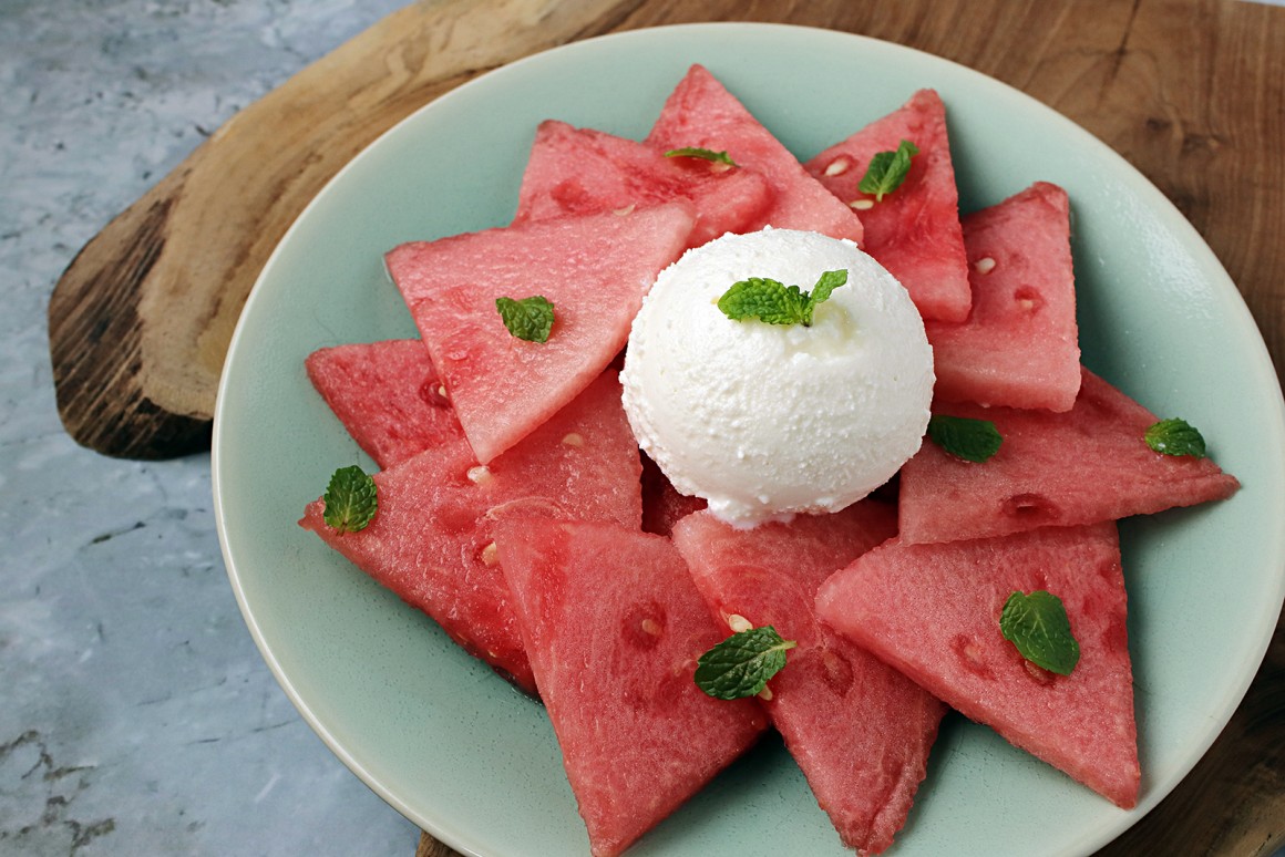 Melone mit Ricottacreme