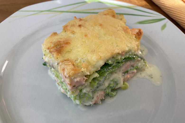 Wirsing-Lachs-Lasagne
