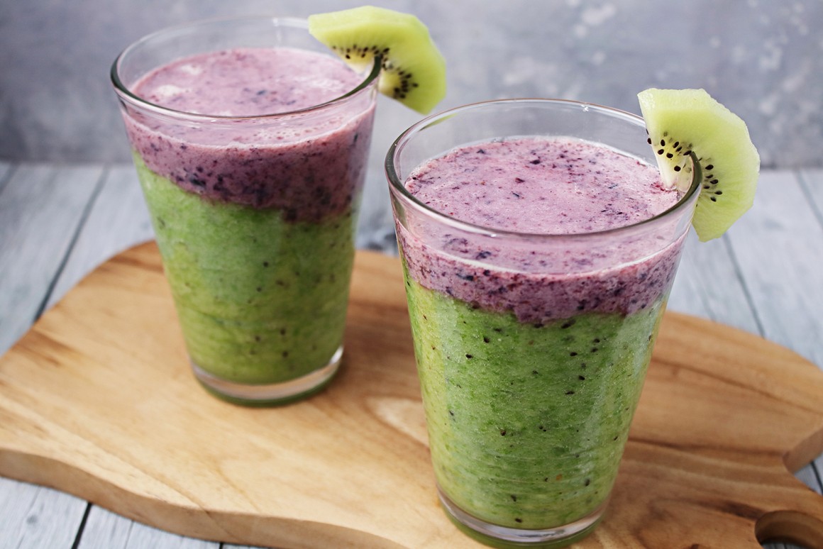Kiwi-Blaubeer-Smoothie