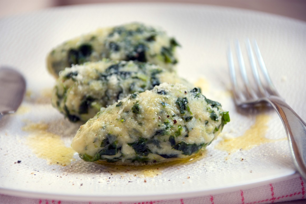 Spinatnocken mit Ricotta