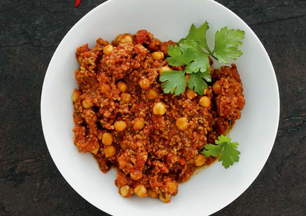 Scharfes Rindercurry mit Kichererbsen