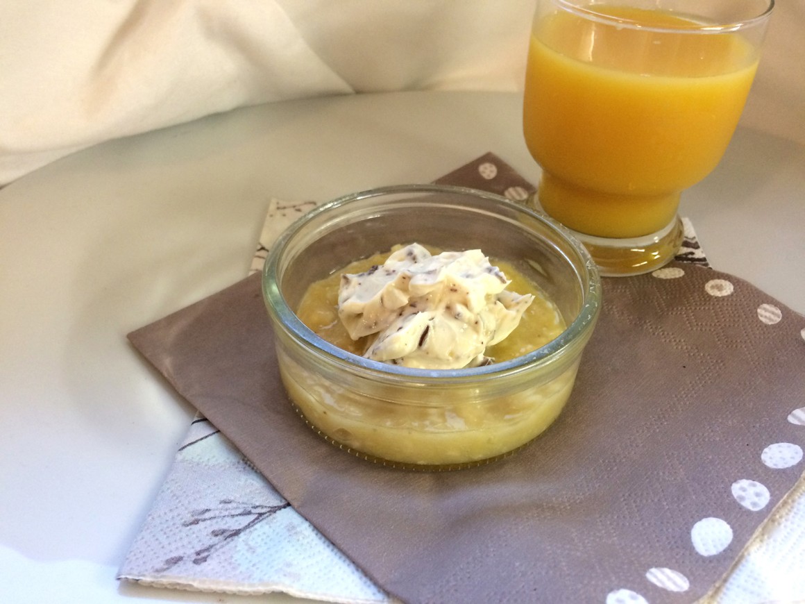 Frischkäsecreme mit Bananen