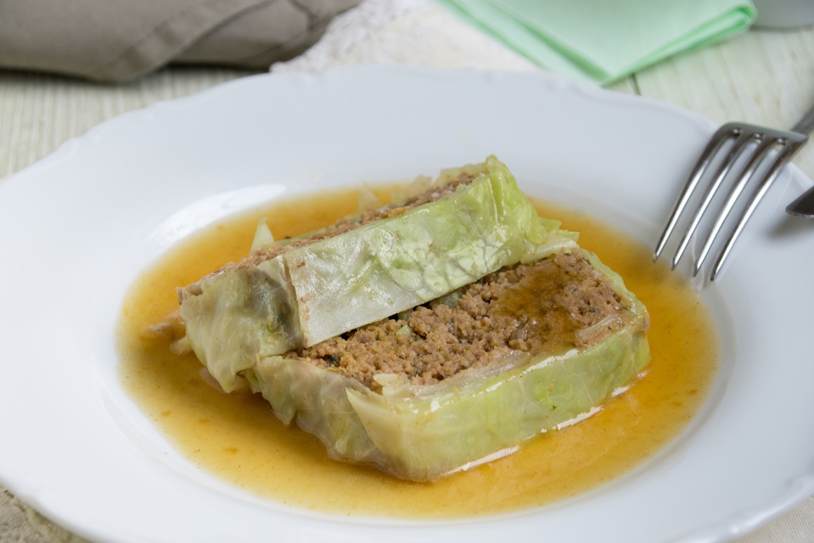 Kohlpudding mit Hackfleisch