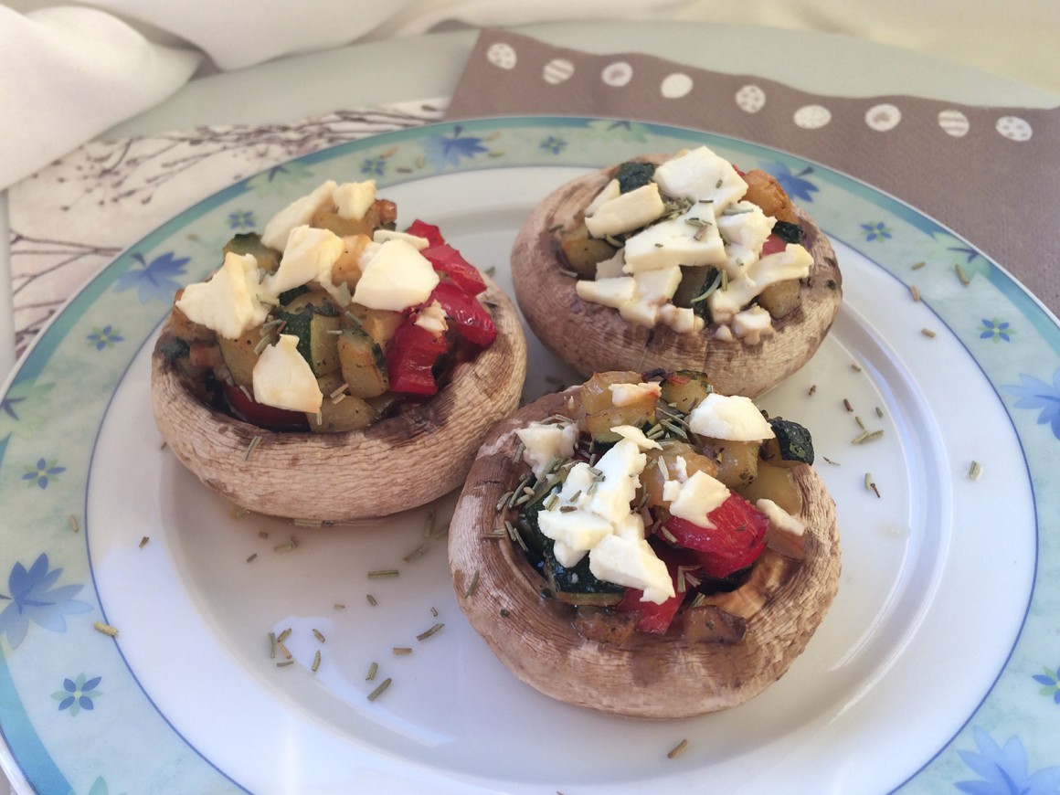 Gefüllte Champignons mit Feta
