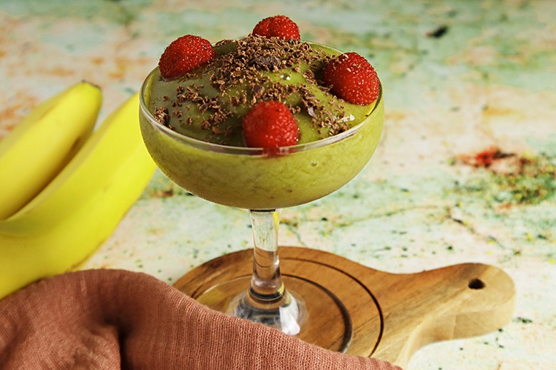 Veganes Matcha-Bananen-Eis