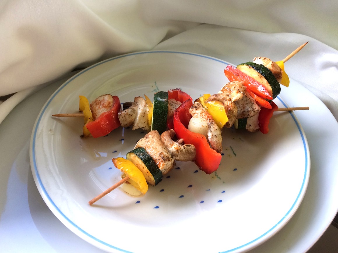 Puten-Gemüse-Schaschlik