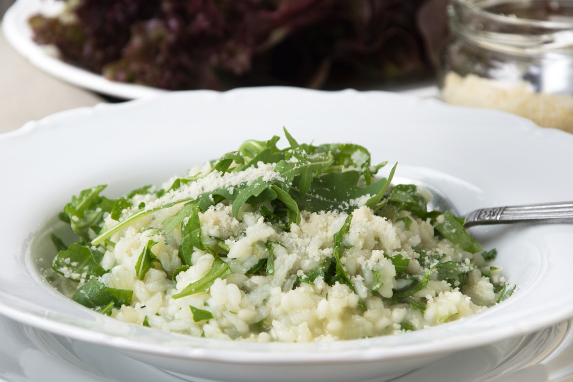 Einfacher Rucola-Risotto
