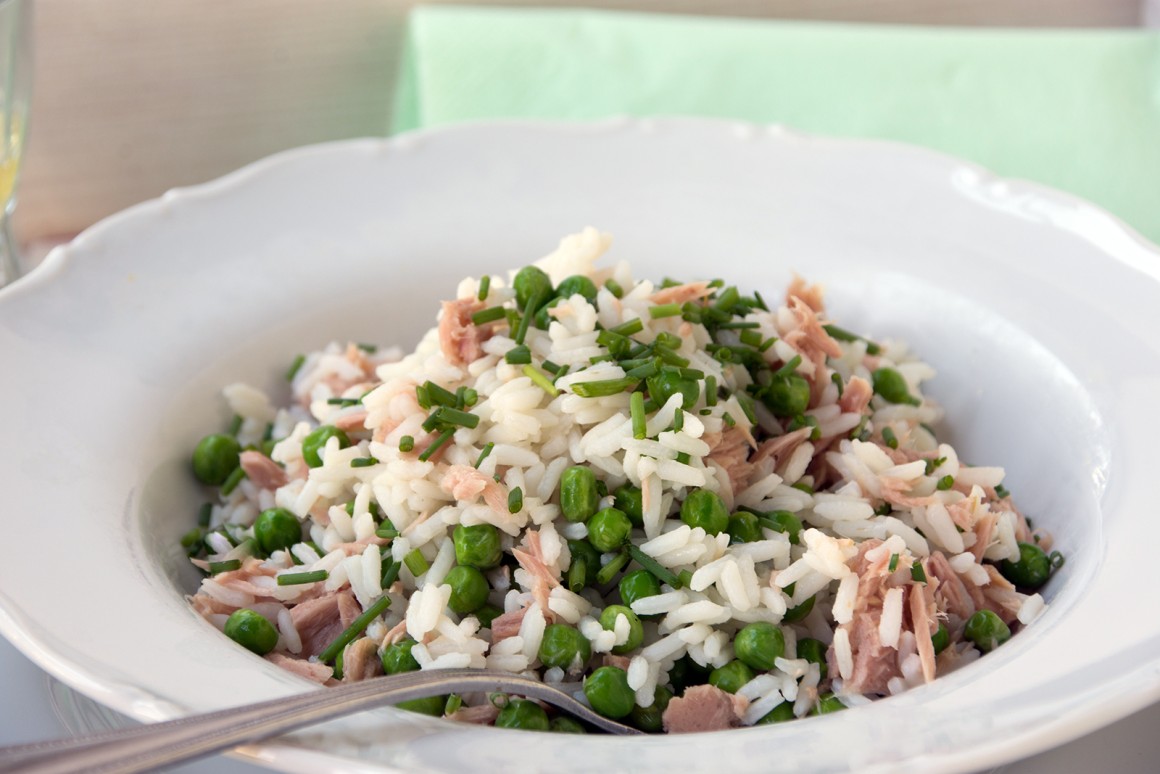 Reispfanne mit Thunfisch