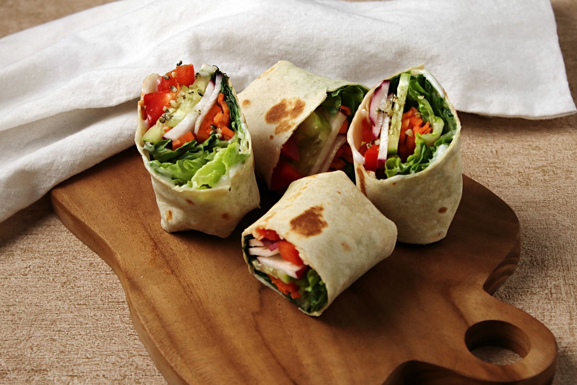 Schnelle vegane Wraps