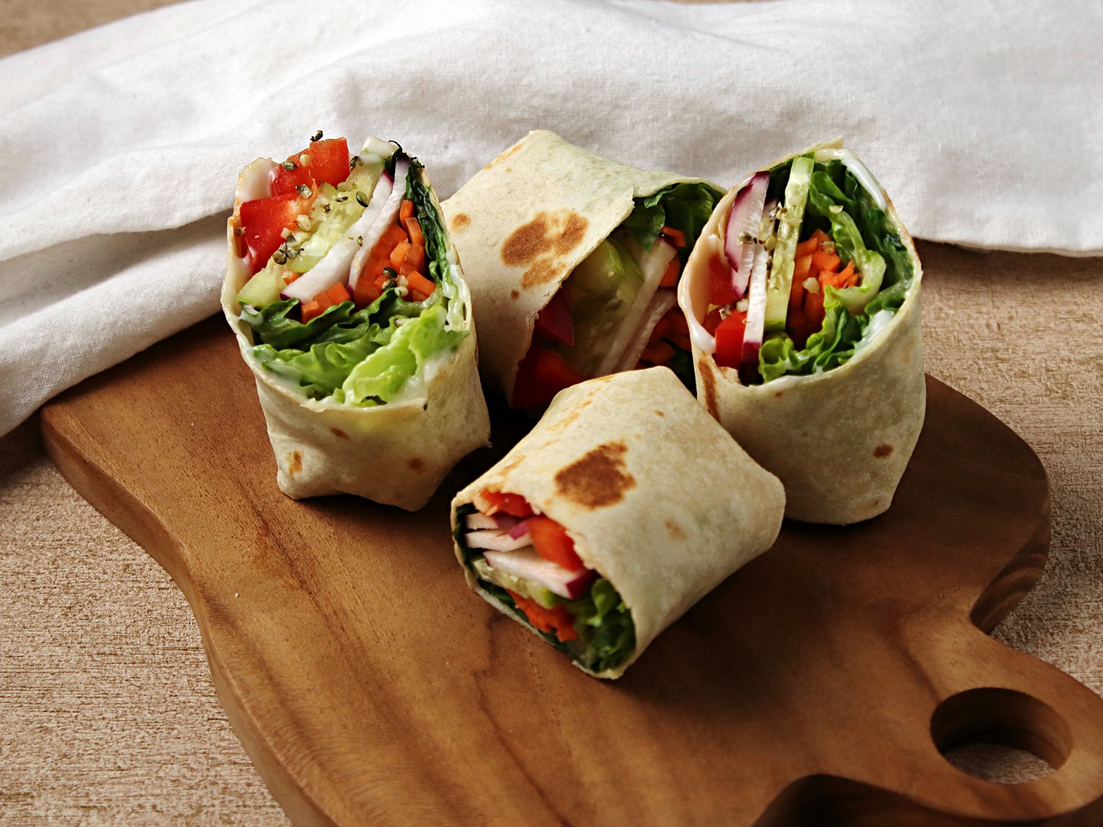 Schnelle vegane Wraps - Rezept