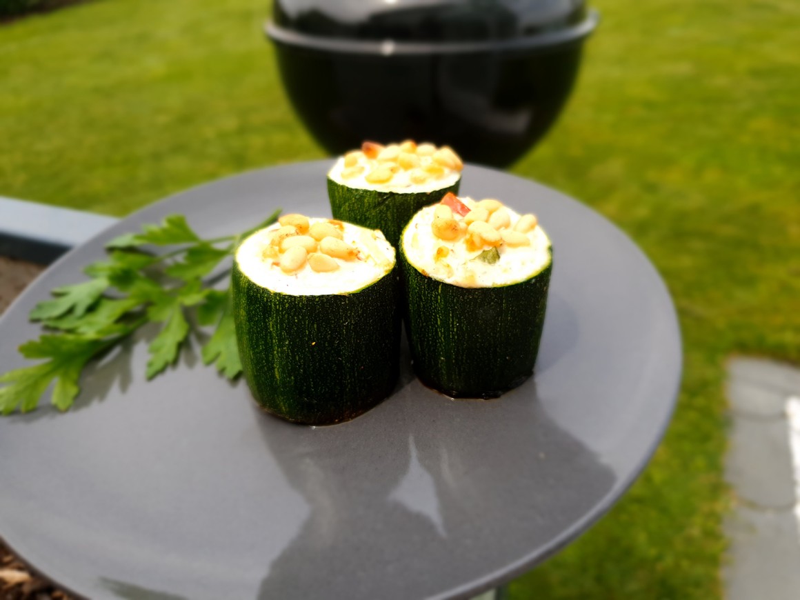 Gegrillte Zucchini Häppchen