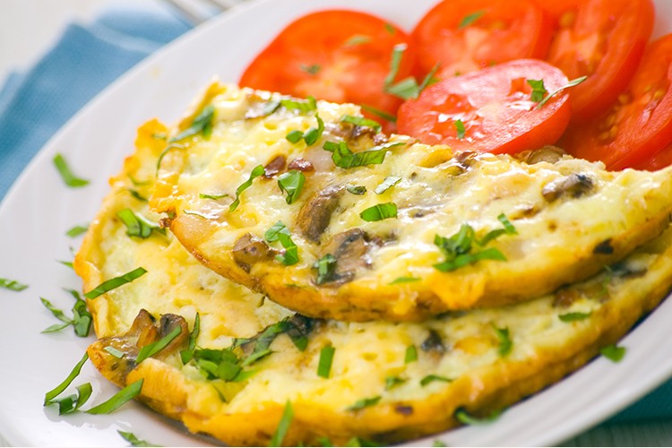 Veggie Pilz-Omelett