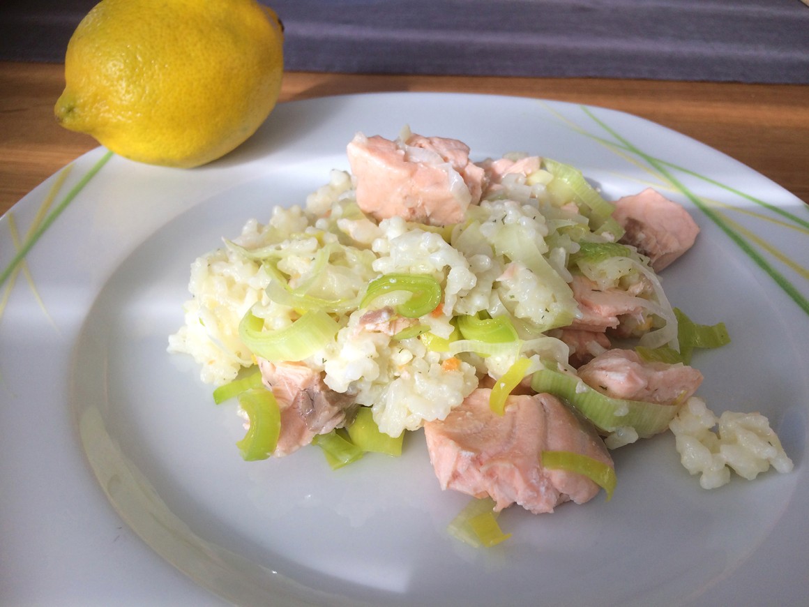 Risotto mit Lachs